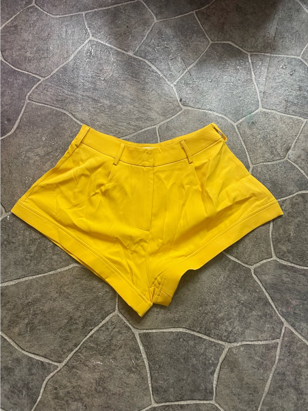 Yellow High-Waist Women’s Shorts
